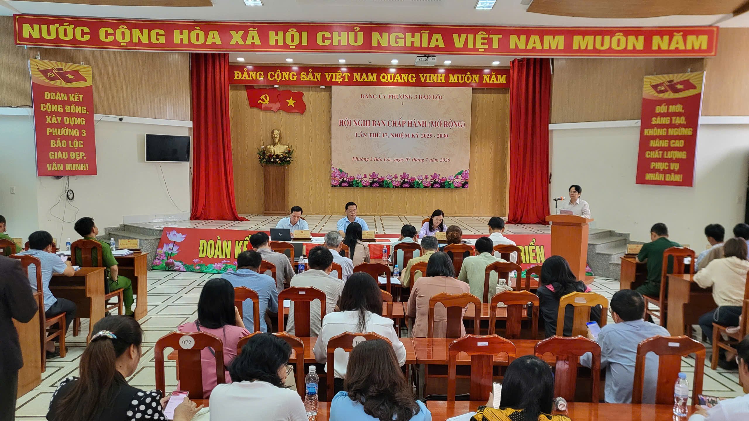 Phường 3 Bảo Lộc: Hội nghị Ban chấp hành lần thứ 17 (mở rộng), sơ kết 6 tháng đầu năm, mục tiêu, nhiệm vụ trọng tâm 6 tháng cuối năm 2026