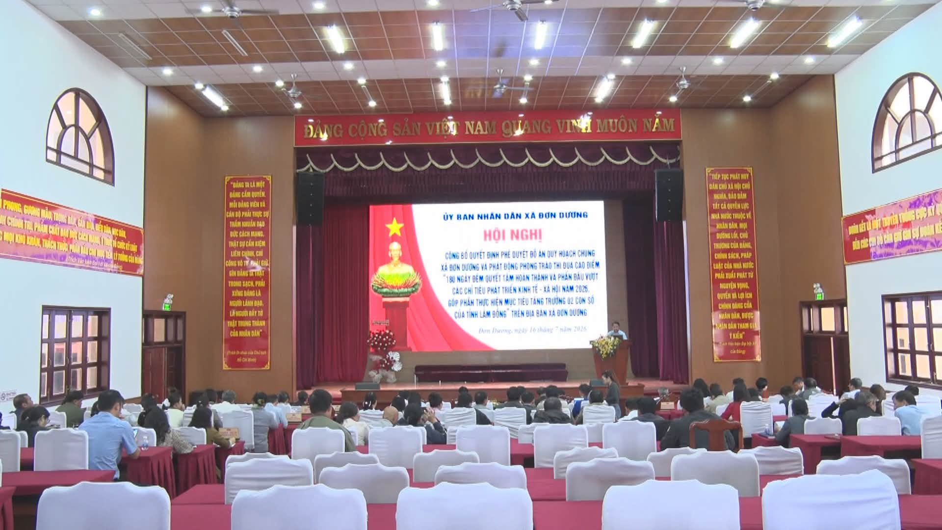 ĐƠN DƯƠNG CÔNG BỐ QUY HOẠCH CHUNG ĐẾN NĂM 2030, TẦM NHÌN ĐẾN NĂM 2050 VÀ PHÁT ĐỘNG PHONG TRÀO THI ĐUA CAO ĐIỂM