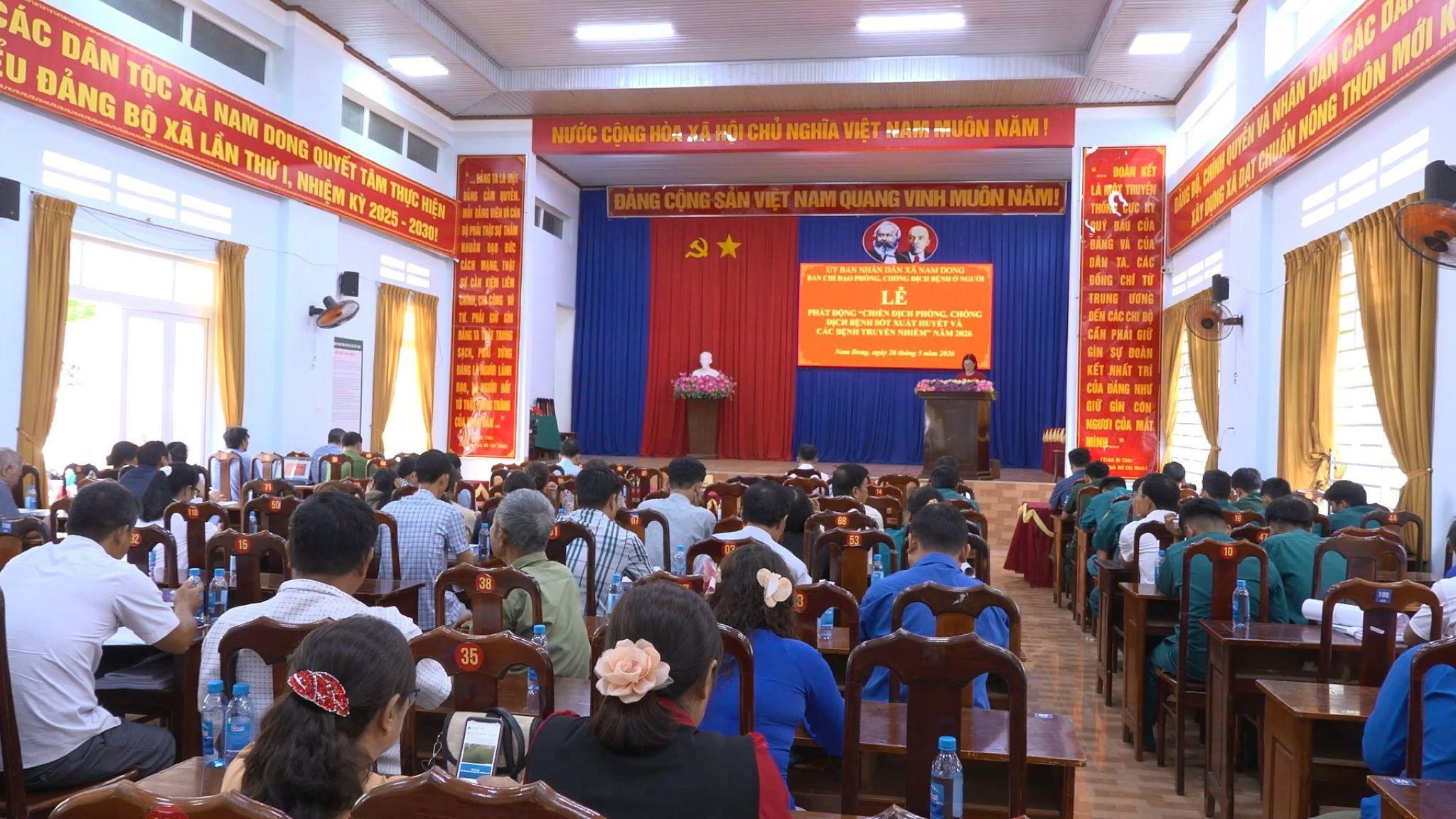 Xã Nam Dong tổ chức Lễ phát động phòng, chống dịch bệnh sốt xuất huyết và các bệnh truyền nhiễm năm 2026