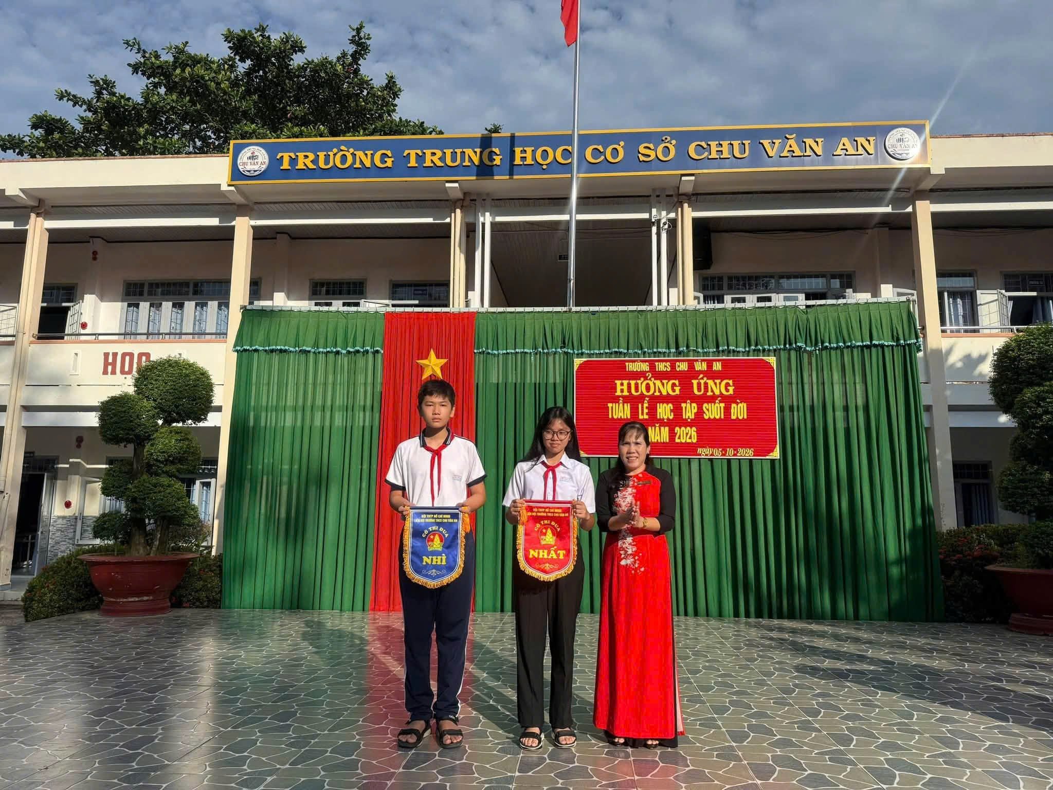 TRƯỜNG THCS CHU VĂN AN PHÁT ĐỘNG “TUẦN LỄ HƯỞNG ỨNG HỌC TẬP SUỐT ĐỜI NĂM 2026”