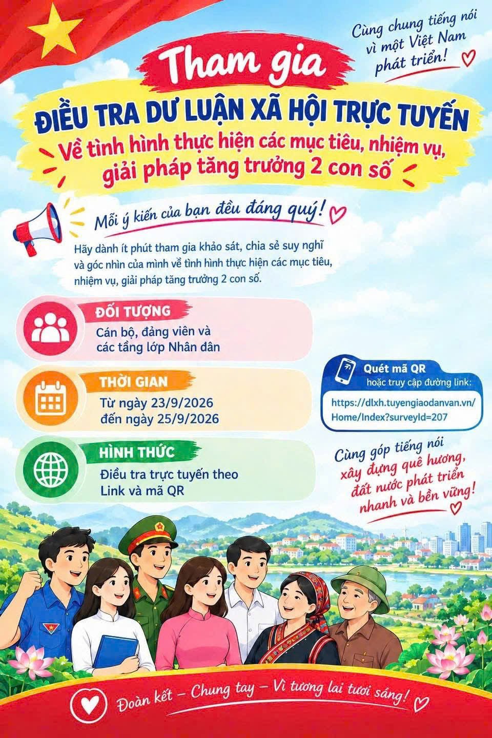📣 MỜI BÀ CON NHÂN DÂN CÙNG THAM GIA KHẢO SÁT!
