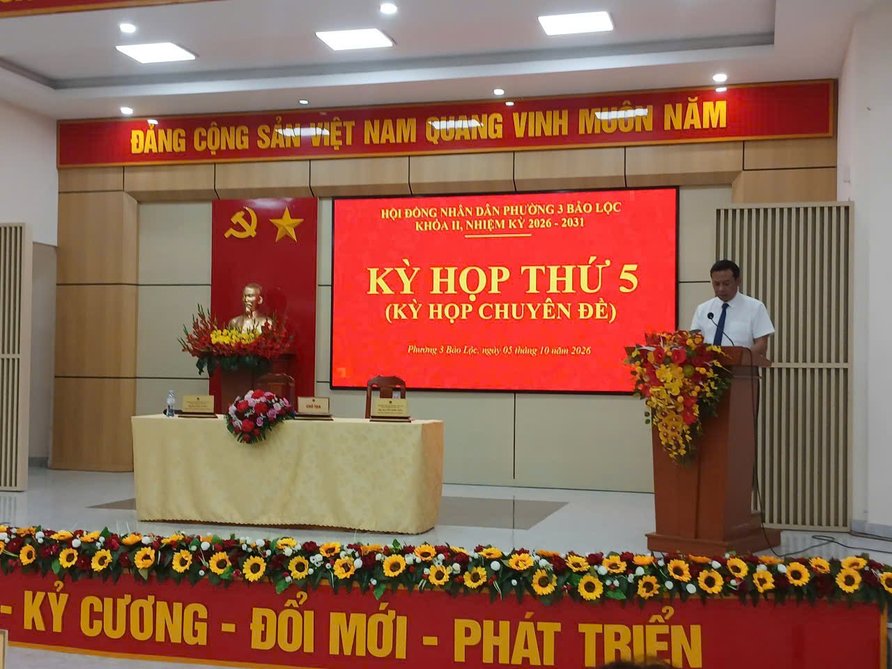Phường 3 Bảo Lộc: Khai mạc Kỳ họp thứ 5 (kỳ họp chuyên đề) HĐND Phường 3 Bảo Lộc khóa II