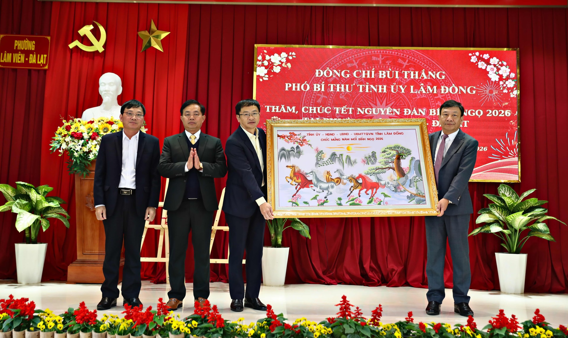 Phó Bí thư Tỉnh ủy Lâm Đồng Bùi Thắng chúc Tết các cơ quan, doanh nghiệp tại Đà Lạt