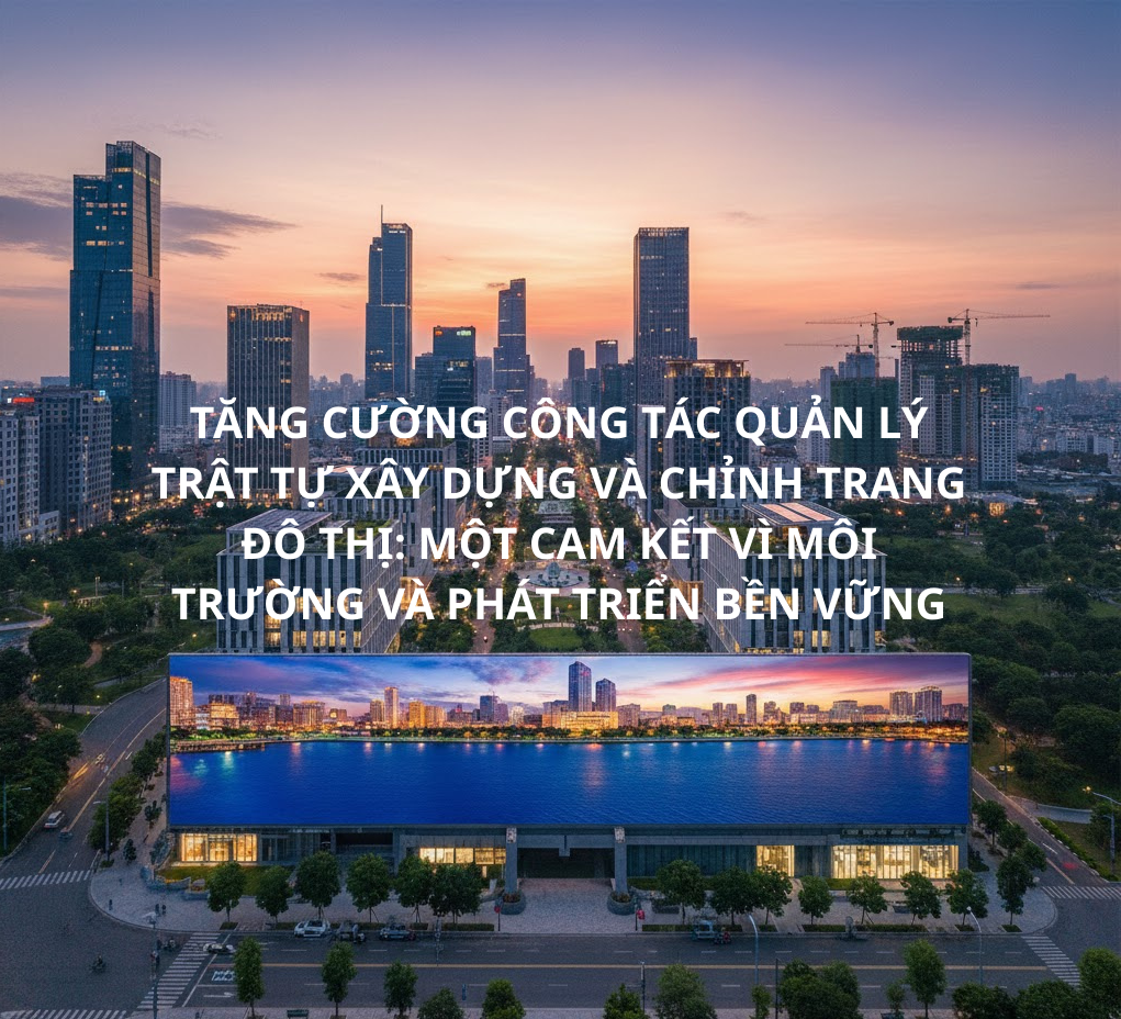 Tăng cường công tác quản lý trật tự xây dựng và chỉnh trang đô thị: một cam kết vì môi trường và phát triển bền vững