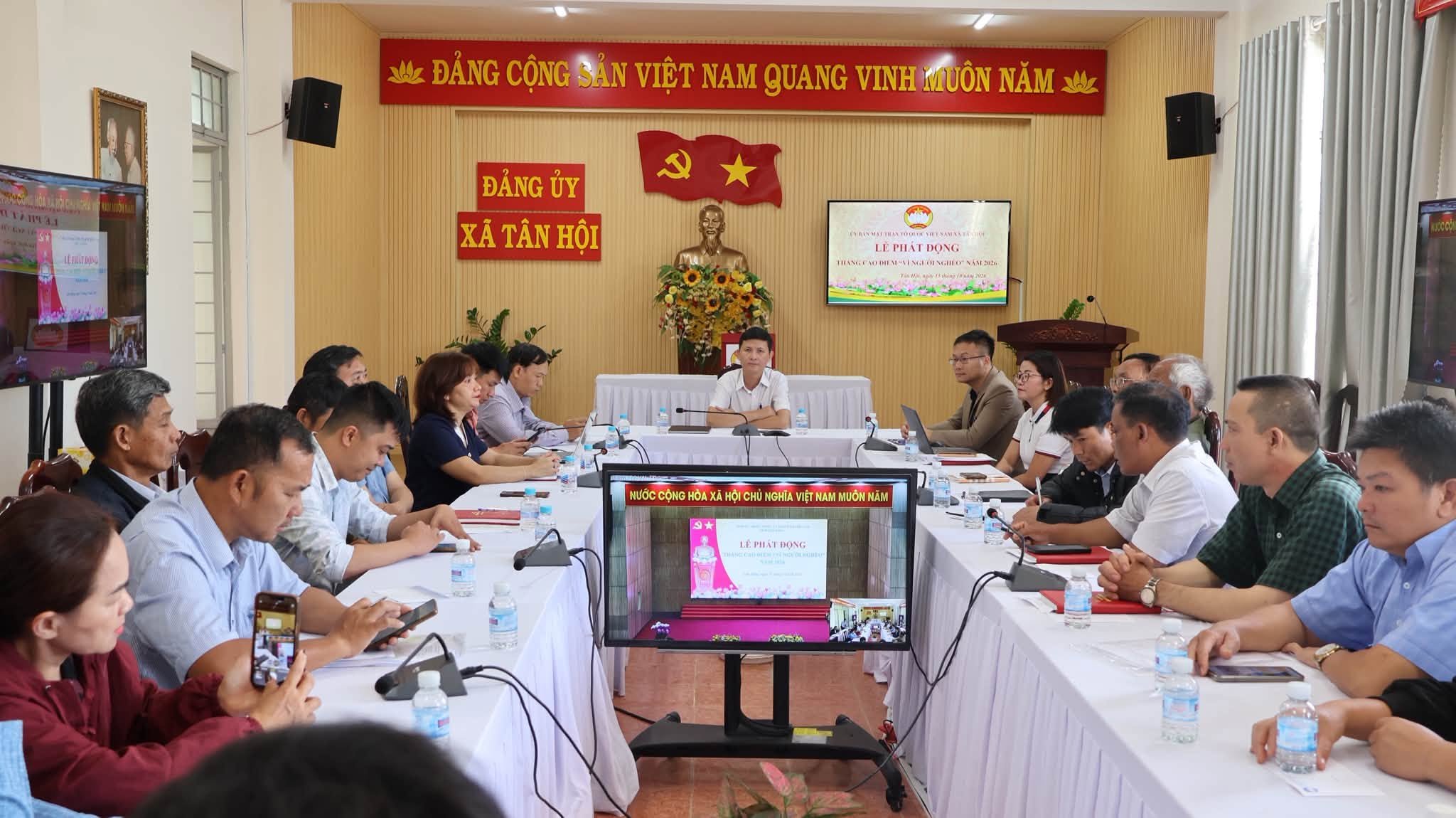 Tân Hội tham dự trực tuyến Lễ phát động Tháng cao điểm “Vì người nghèo” năm 2026 do tỉnh Lâm Đồng tổ chức