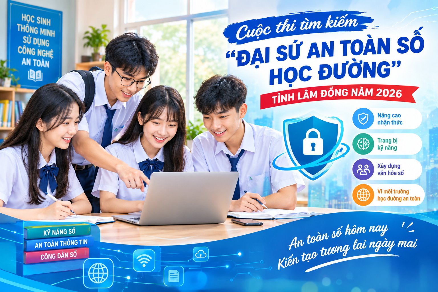 Lâm Đồng phát động tham gia Cuộc thi tìm kiếm "Đại sứ An toàn số học đường" năm 2026
