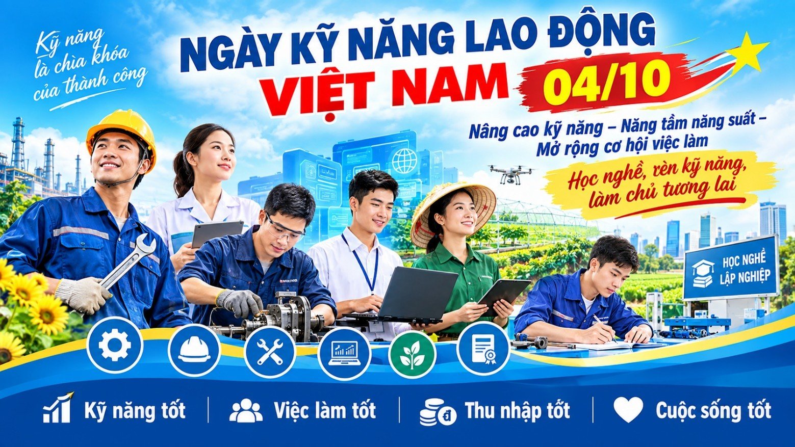 Ý nghĩa Ngày Kỹ năng lao động Việt Nam 04/10 và vai trò của rèn luyện kỹ năng trong phát triển địa phương