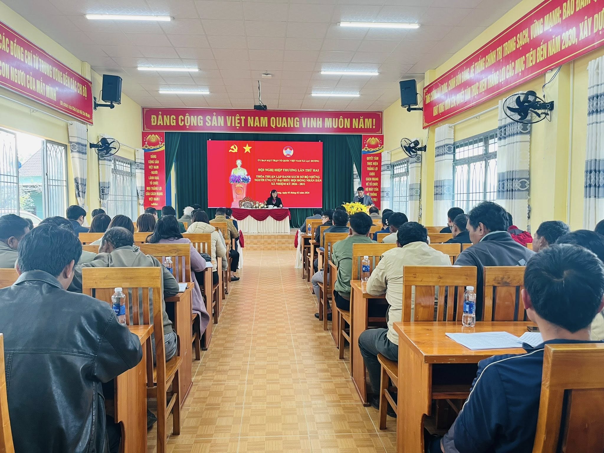 MẶT TRẬN TỔ QUỐC VIỆT NAM XÃ LẠC DƯƠNG TỔ CHỨC HỘI NGHỊ HIỆP THƯƠNG LẦN THỨ HAI