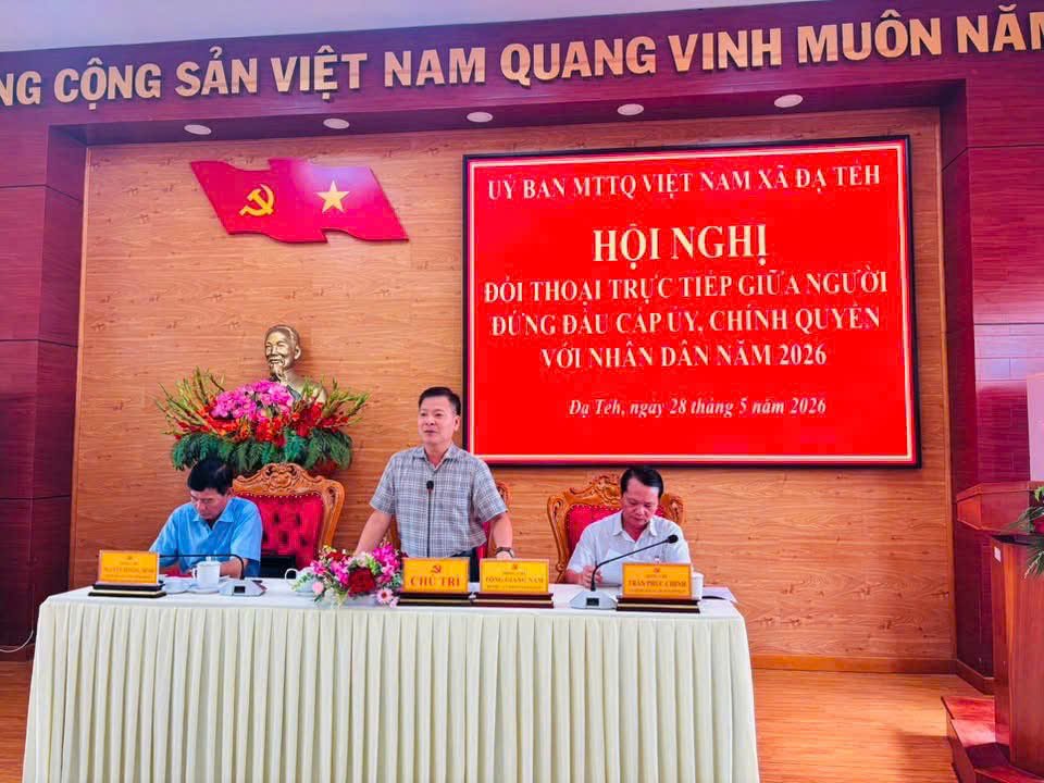 Xã Đạ Tẻh tổ chức Hội nghị đối thoại trực tiếp giữa người đứng đầu cấp ủy, chính quyền với Nhân dân năm 2026