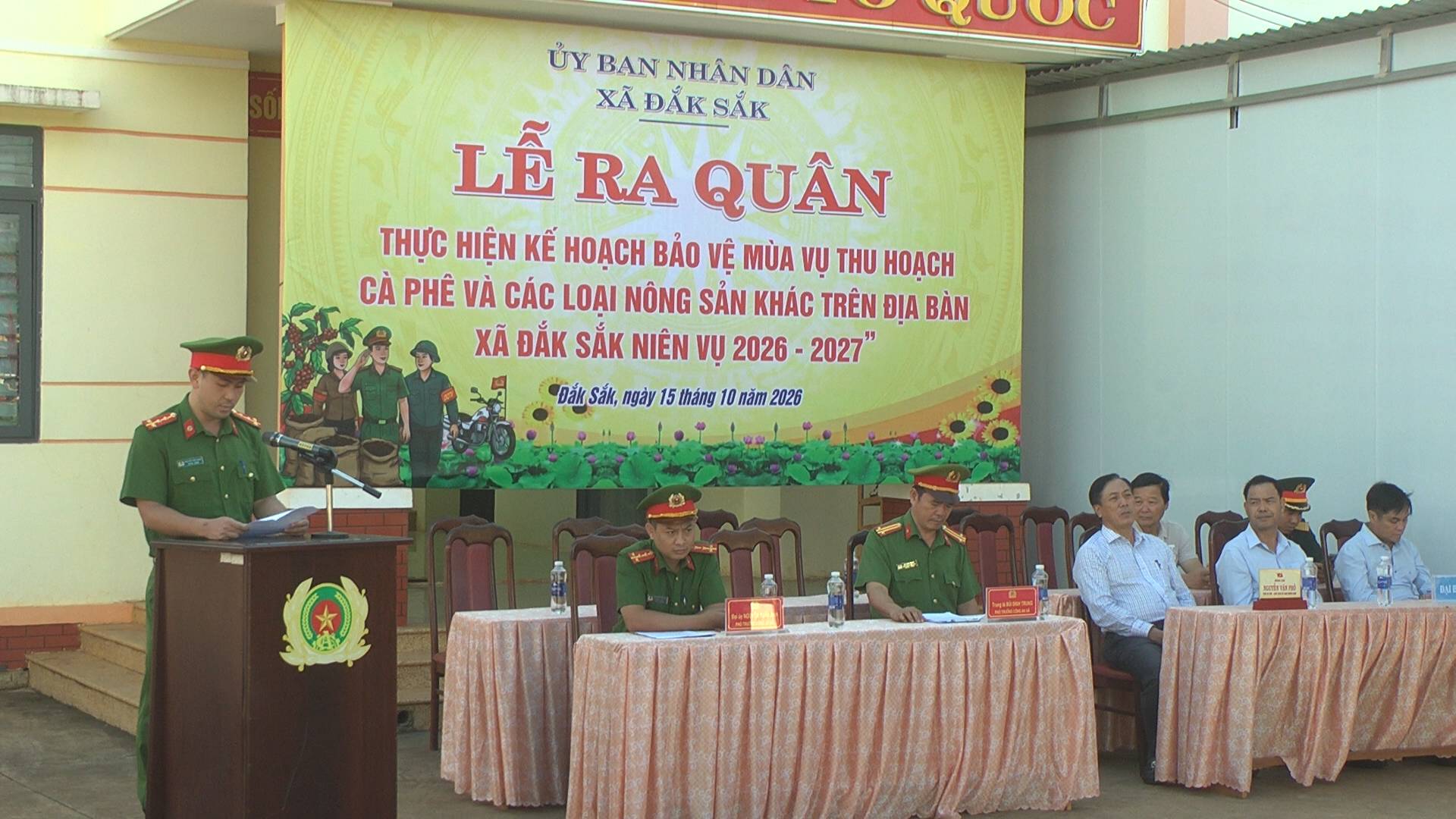 XÃ ĐẮK SẮK RA QUÂN BẢO VỆ MÙA VỤ THU HOẠCH CÀ PHÊ VÀ NÔNG SẢN KHÁC NIÊN VỤ 2026–2027