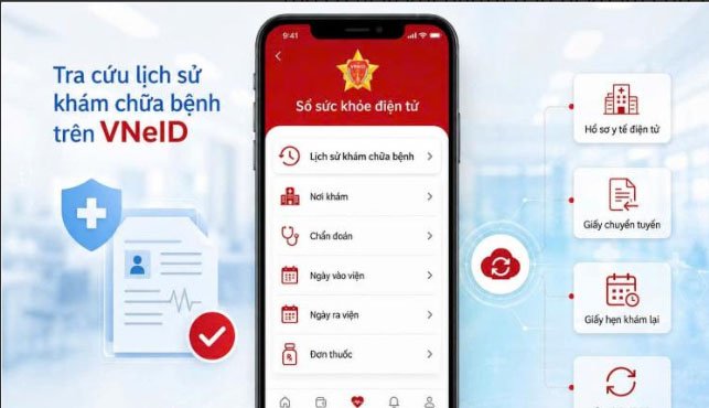 Người dân có thể dễ dàng tra cứu lịch sử khám chữa bệnh trên VNEID. Hướng dẫn truy cập sổ sức khỏe điện tử trên VNeID.