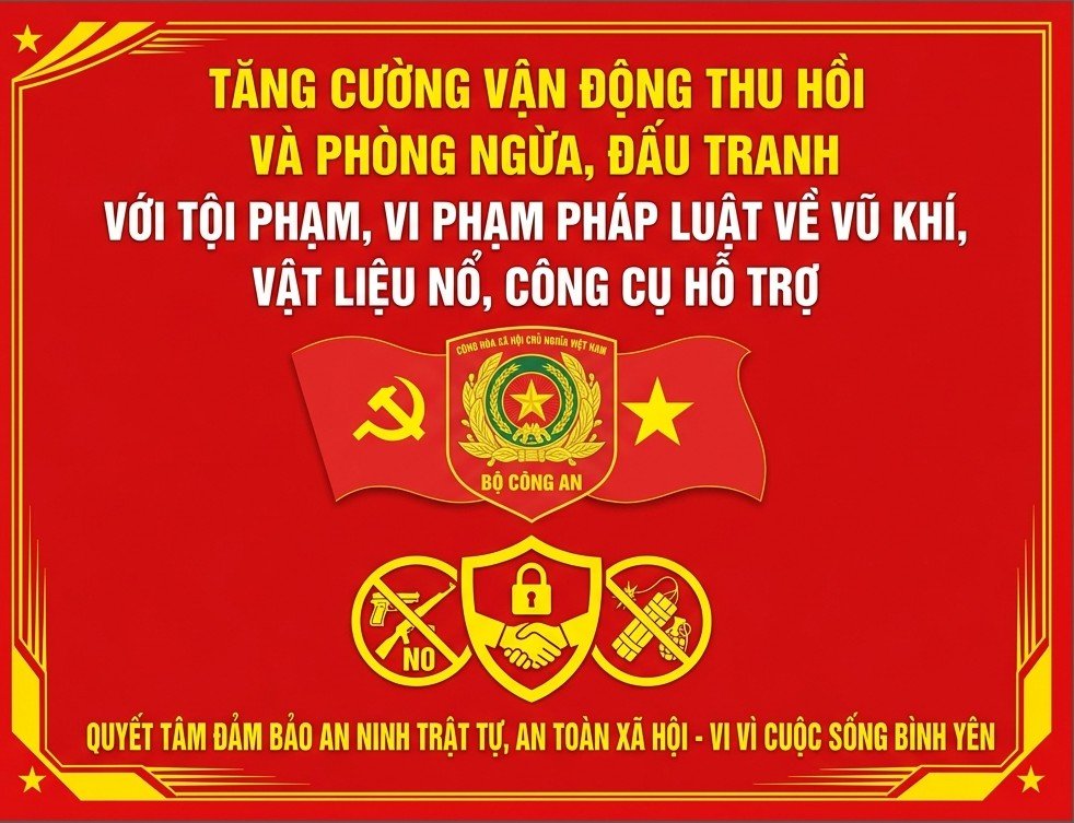 Tăng cường vận động thu hồi và phòng ngừa, đấu tranh với tội phạm, vi phạm pháp luật về vũ khí, vật liệu nổ, công cụ hỗ trợ