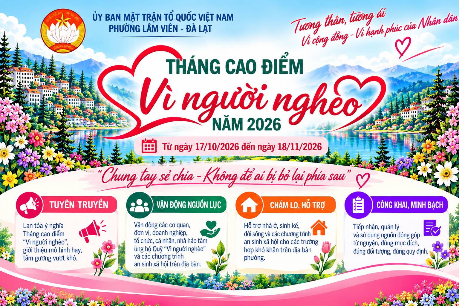 LAN TỎA THÁNG CAO ĐIỂM “VÌ NGƯỜI NGHÈO” NĂM 2026