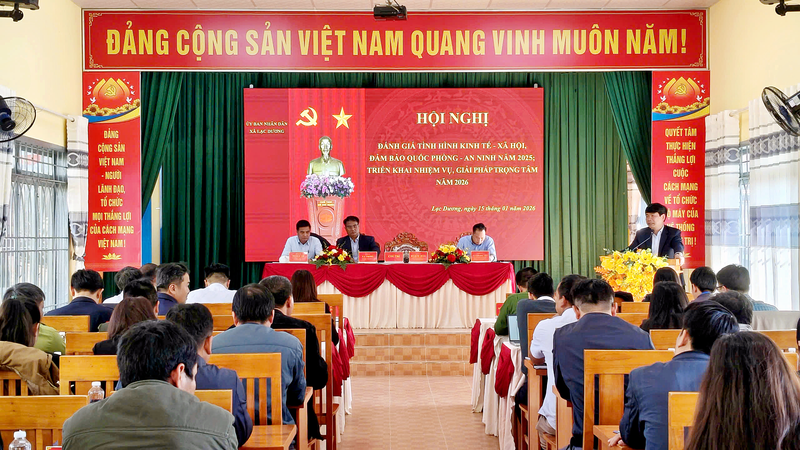 Xã Lạc Dương: Hội nghị đánh giá tình hình Kinh tế - Xã hội năm 2025, triển khai kế hoạch, nhiệm vụ, giải pháp trọng tâm năm 2026.
