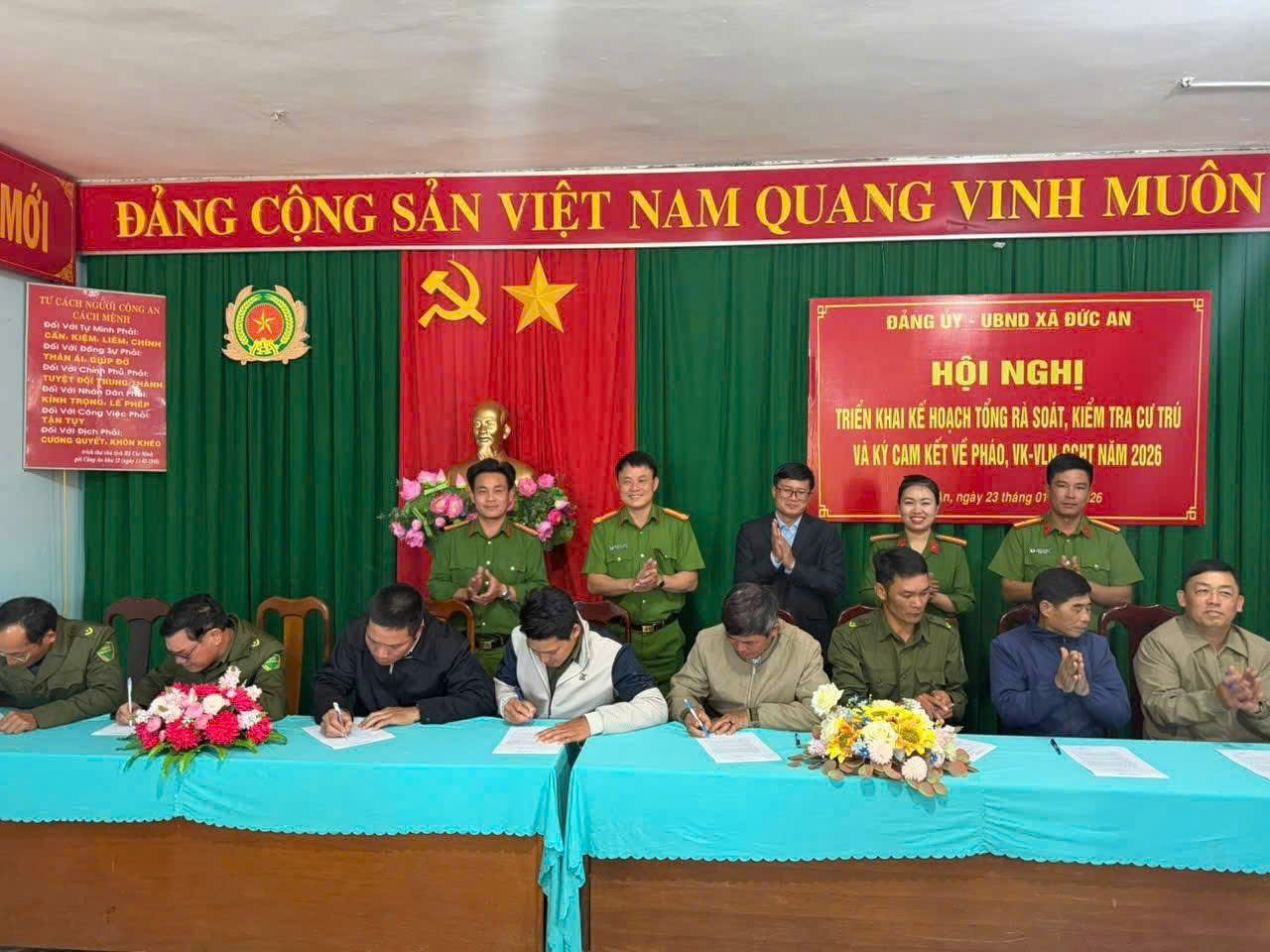 XÃ ĐỨC AN TRIỂN KHAI TỔNG RÀ SOÁT CƯ TRÚ VÀ KÝ CAM KẾT CHẤP HÀNH QUY ĐỊNH VỀ PHÁO, VŨ KHÍ, VẬT LIỆU NỔ, CÔNG CỤ HỖ TRỢ NĂM 2026