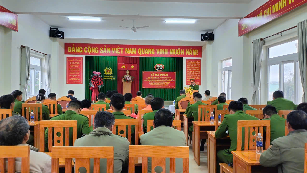 Công an phường Lang Biang – Đà Lạt ra quân bảo đảm an ninh, trật tự Đại hội Đảng các cấp